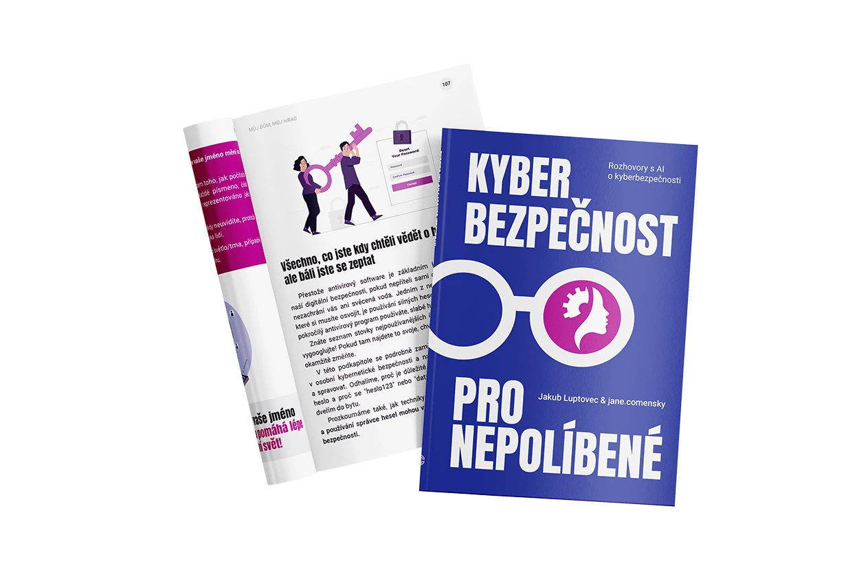 Kniha Kyberbezpečnost pro nepolíbené a ukázka otevřené kapitoly